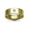 18W023-6 | 18ct Gold Yellow Diamond Rubover set Wedding Ring