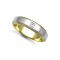 18W040-6 | 18ct Gold 2 Colour Natural Diamond Rubover set Wedding Ring