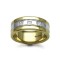 18W056-7 | 18ct Gold 2 Colour Natural Diamond Rubover set Wedding Ring