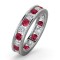 18WFE001R-200-GVS | 18ct White Gold Channel Set Full Eternity Ring Natural Diamond 1.00ct Ruby 1.50ct G VS