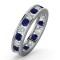 18WFE001S-200-GVS | 18ct White Gold Channel Set Full Eternity Ring Natural Diamond 1.00ct Sapphire 1.70ct G VS