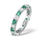 18WFE002E-200-GVS | 18ct White Gold Claw Set Full Eternity Ring Natural Diamond 1.00ct Emerald 1.10ct G VS