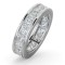 18WFE005-500-GVS | 18ct White Gold Channel Set Princess Cut Full Eternity Ring Natural Diamond 5.00ct G VS