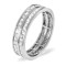 18WFE007-200-GVS | 18ct White Gold Channel Set 2 Row Princess Cut Full Eternity Ring Diamond 2.00ct G VS