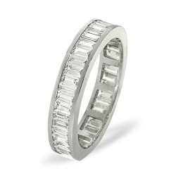 18WFE008-150-GVS | 18ct White Gold Channel Set Full Eternity Ring Baguette Natural Diamond 1.50ct G VS