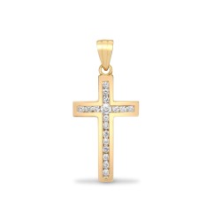 18X050 | 18ct Yellow Gold Diamond Cross