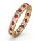 18YFE001R-100-HSI | 18ct Yellow Gold Channel Set Full Eternity Ring Natural Diamond 0.50ct Ruby 0.80ct H Si