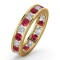 18YFE001R-200-GVS | 18ct Yellow Gold Channel Set Full Eternity Ring Natural Diamond 1.00ct Ruby 1.50ct G VS