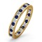 18YFE001S-100-HSI | 18ct Yellow Gold Channel Set Full Eternity Ring Natural Diamond 0.50ct Sapphire 0.90ct H Si