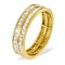 18YFE007-200-HSI | 18ct Yellow Gold Channel Set 2 Row Princess Cut Full Eternity Ring Natural Diamond 2.00ct H Si