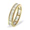 18YFE008-100-GVS | 18ct Yellow Gold Channel Set Full Eternity Ring Baguette Natural Diamond 1.00ct G VS