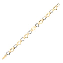 9B017 | 9ct Yellow Gold Diamond Bracelet