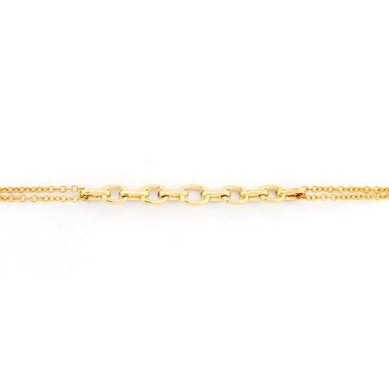 9B035 | 9ct Yellow 0.10ct Diamond Links Bracelet