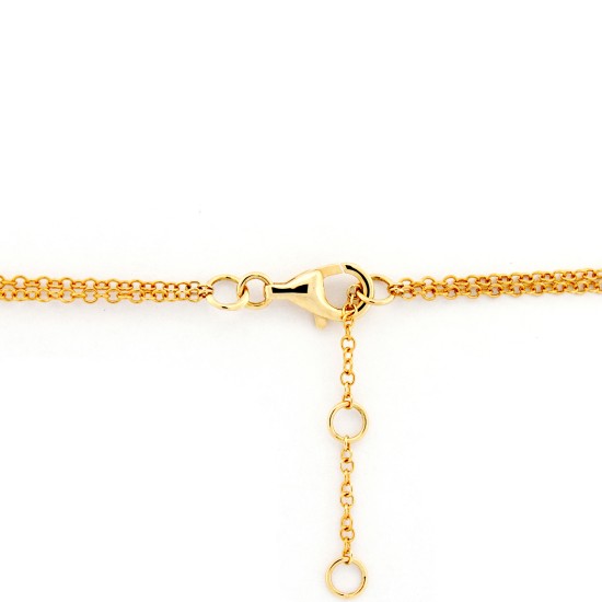 9B035 | 9ct Yellow 0.10ct Diamond Links Bracelet