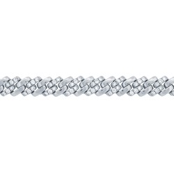 9B039 | 9ct White Cuban Link 1.43ct Diamond Set Bracelet