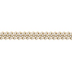 9B040 | 9ct Yellow Cuban Link 2.88ct Diamond Set Bracelet