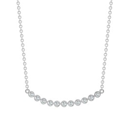 9C001-17 | 9ct White 0.33ct Diamond Pendant with 17" Chain