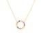 9C006-16 | 9ct Yellow Gold 0.25ct Rainbow Saph Circle Pendant - 16+2" Chain