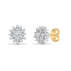 9E035 | 9ct Yellow Gold Diamond Earrings