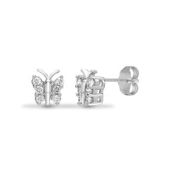 9E102 | 9ct White Gold Diamond Stud Earrings