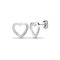 9E171 | 9ct White 6pts Natural Diamond Heart Stud Earrings