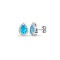 9E174 | 9ct White Dia-0.06ct Blue Topaz- Pear Drop Ring