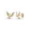 9E181 | 9ct Yellow 3pts Natural Diamond American Eagle Earrings