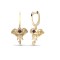 9E182 | 9ct Yellow 4pts Ruby Elephant Head Earrings