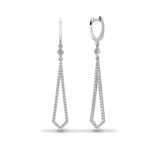 9E186 | 9ct White 28pts Drop Earrings