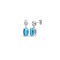 9E193 | 9ct White Dia-7pts Aqua-0.80ct Drop Earrings