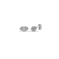 9E206 | 9ct White 10pts Diamond Lips Stud Earrings