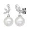 9E210 | 9ct White Dia-14pts 8.0-8.5mm Cultured Pearl Stud Earrings