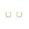 9E215 | 9ct Yellow Gold 0.05ct Diamond Horseshoe Earrings