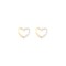 9E217 | 9ct Yellow Gold 0.06ct Diamond Heart Earrings