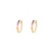 9E223 | 9ct Yellow Gold 0.34ct Rainbow Saph 12mm Hoop Earrings