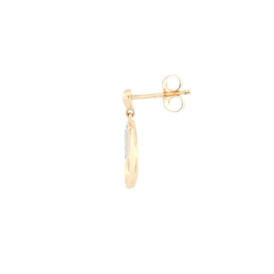 9E226 | 9ct Yellow Gold 0.04ct Diamond Drop Earrings