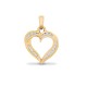9H001 | 9ct Yellow Gold Diamond Heart Pendant