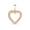 9H005 | 9ct Yellow Gold Diamond Heart Pendant