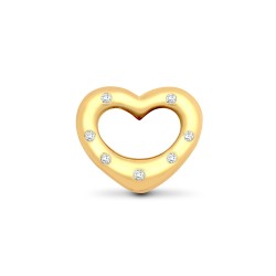9H030 | 9ct Yellow Gold Diamond Heart Pendant