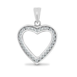 9H035 | 9ct White Gold Diamond Heart