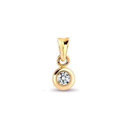 9P001-015 | 9ct Yellow 15pts Rub over Pendant