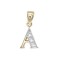 9P050-A | 9ct Yellow Gold Diamond Set Initial Pendant -Initial A