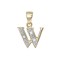 9P050-W | 9ct Yellow Gold Diamond Set Initial Pendant -Initial W