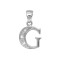 9P052-G | 9ct White Gold Diamond Set Initial Pendant -Initial G