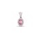 9P066 | 9ct White Gold Diamond And Pink Sapphire Pendant