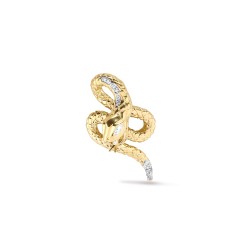 9P095 | 9ct Yellow Gold Diamond Snake Pendant