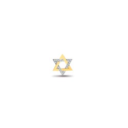 9P096 | 9ct Yellow Gold Diamond Star Of David Pendant