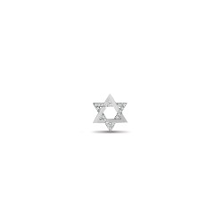 9P097 | 9ct White Gold Diamond Star Of David Pendant
