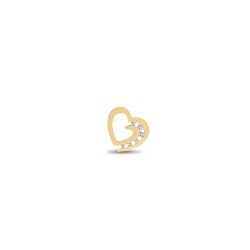 9P101 | 9ct Yellow Gold Diamond Heart Pendant