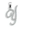 9P106-Y | 9ct White Gold Natural Diamond Set Initial Pendant